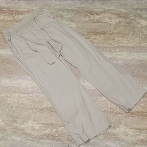 CI SONA WOMENS STRETCH LOOSE PANTS SIZE XL LINEN/RAYON